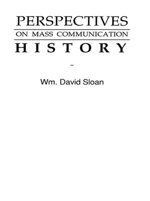 cover image of Perspectives on Mass Communication History